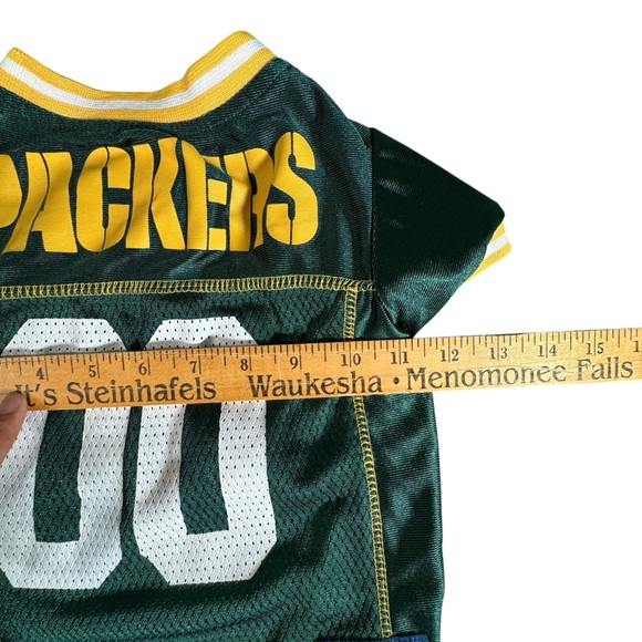 NFL Green Bay Packers Dog Jersey Size Small Pet Apparel Mesh Shirt 00 Green Gold - Picture 3 of 8